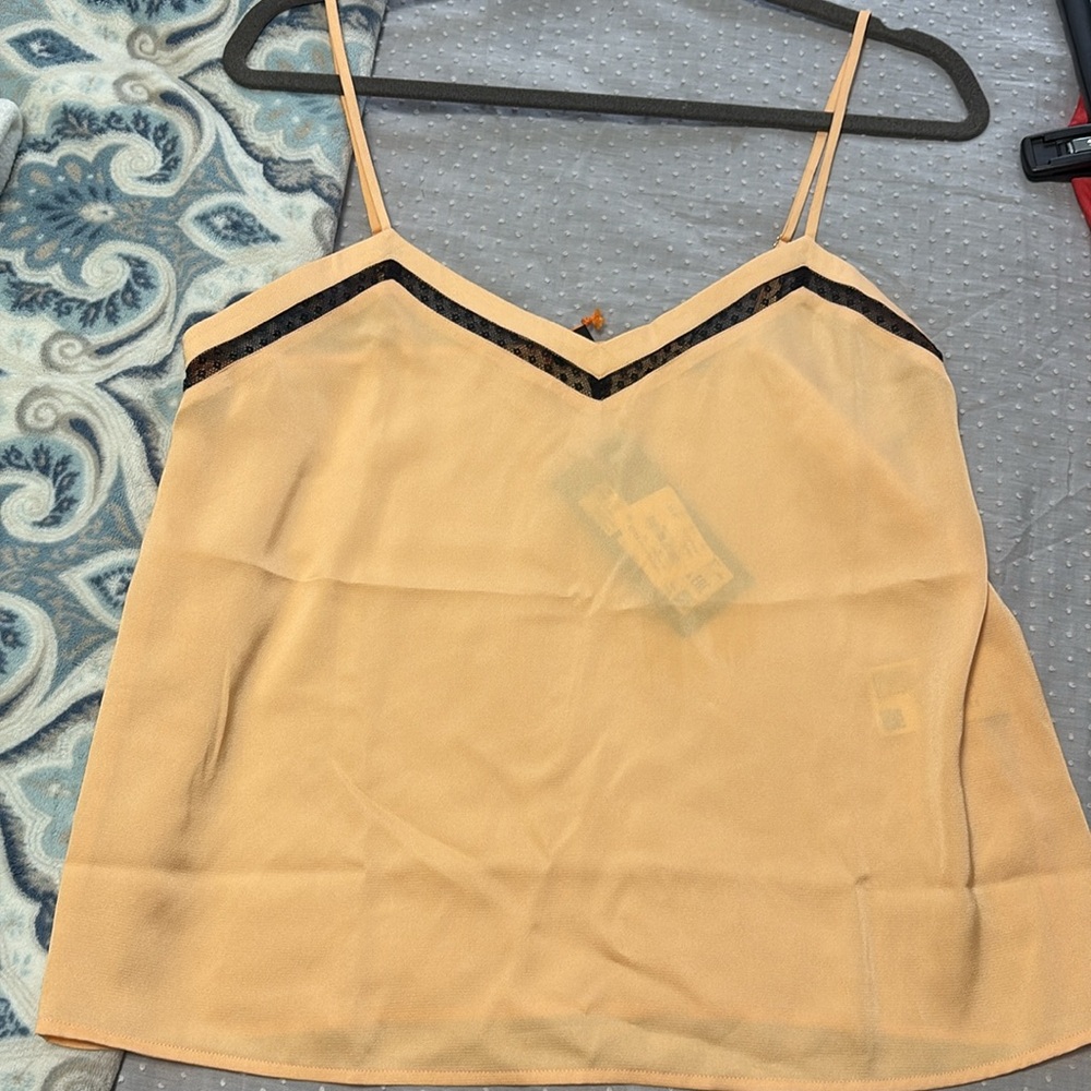 Boss | Peach Cami with Black Lace Detail
